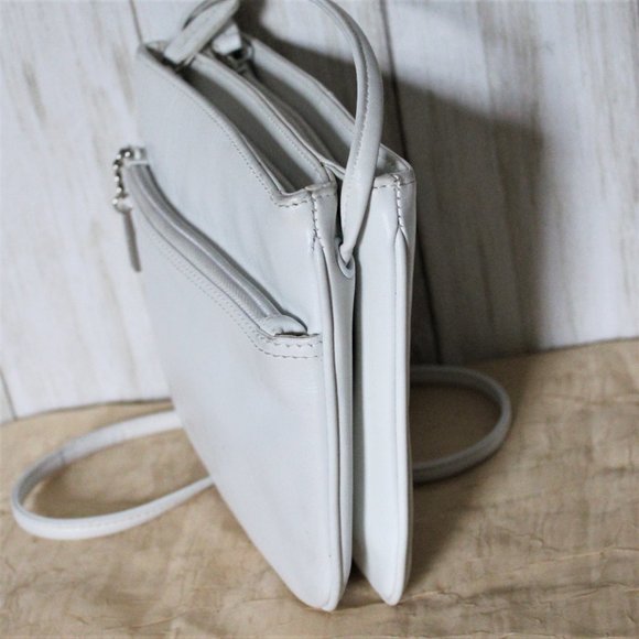 Giani Bernini White Leather Cross-body Bag - Picture 1 of 8